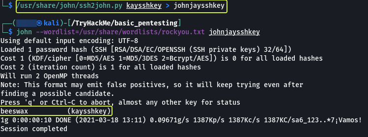 Cracking SSH Key