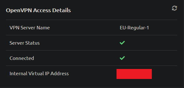 Connected to VPN Server