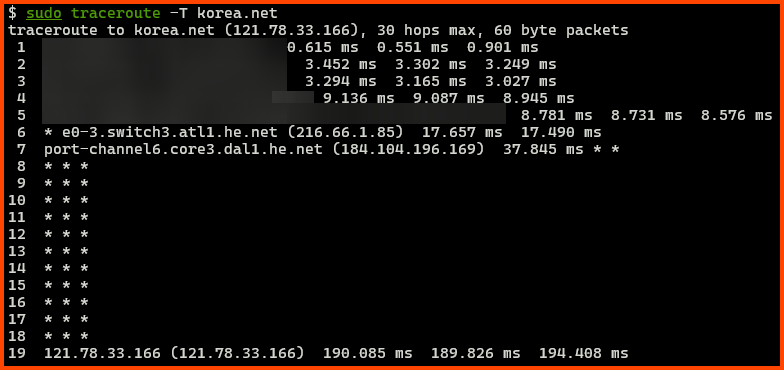 Traceroute TCP